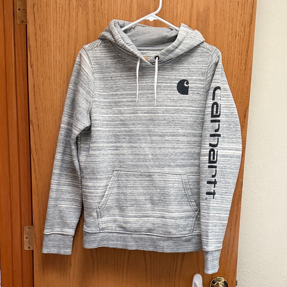 Carhartt Striped Gray Women's Hoodie